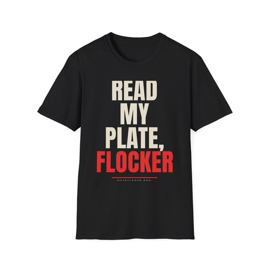 Read My Plate Flocker - Defiant Anti-Surveillance Tee